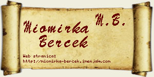 Miomirka Berček vizit kartica